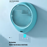 Bathroom Wall-Mounted Makeup Organizer Punch-Free Large Capacity Cosmetic Storage Box Beauty Rack