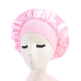 Women 1pc Adjust Solid Satin Bonnet Hair Styling Cap Long Hair Care