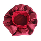 Women 1pc Adjust Solid Satin Bonnet Hair Styling Cap Long Hair Care