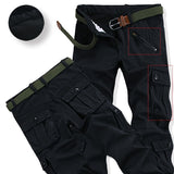 Men's Thick Warm Cargo Fleece Pockets Fur Loose Baggy Pants