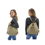 Canvas Women Shoulder High Quality Multifunction Back Pack Travel Bag Large Capacity