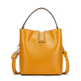 Crocodile Pattern Bucket PU Leather Handbags Women Crossbody Totes Messenger Bag