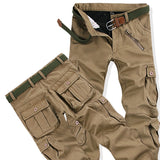 Men's Thick Warm Cargo Fleece Pockets Fur Loose Baggy Pants