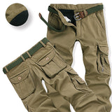 Men's Thick Warm Cargo Fleece Pockets Fur Loose Baggy Pants