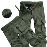 Men's Thick Warm Cargo Fleece Pockets Fur Loose Baggy Pants