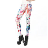 Women Fashion Colorful Comic Doodles Printed Leggings