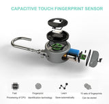 Fingerprint Smart Keyless Waterproof APP Button Password Unlock Anti-Theft Padlock Door Lock