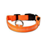 Nylon LED Pet Collar Night Safety Flashing Glow In The Dark