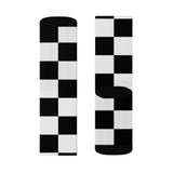 Black White Checker Sublimation Socks