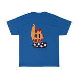 Patriotic #1 Mom Sparkles Unisex Heavy Cotton Tee