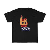 Patriotic #1 Mom Sparkles Unisex Heavy Cotton Tee
