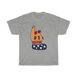 Patriotic #1 Mom Sparkles Unisex Heavy Cotton Tee