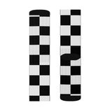 Black White Checker Sublimation Socks