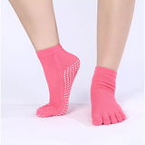 Women's Grip Yoga Five Toe Socks Non-Skid Sweat-Wicking Pilates Bikram Barre