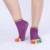 Women's Grip Yoga Five Toe Socks Non-Skid Sweat-Wicking Pilates Bikram Barre