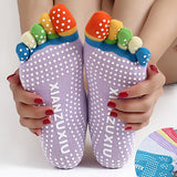 Women's Grip Yoga Five Toe Socks Non-Skid Sweat-Wicking Pilates Bikram Barre