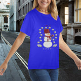 Alto Cheerful Snowman Women's T-Shirt Made in USA