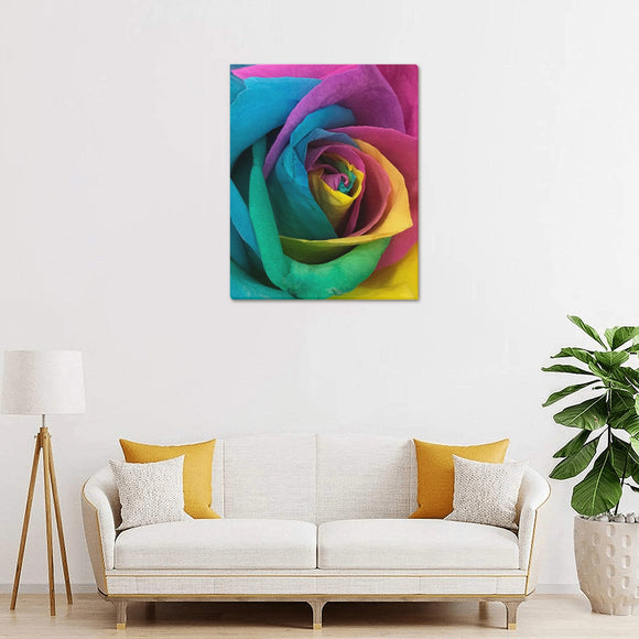 Band of Colors Flora Frame Canvas Print 16