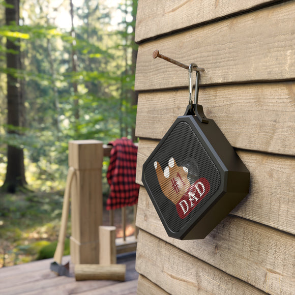 #1 Dad Red White Finger Points Up Blackwater Outdoor Bluetooth Speaker