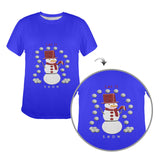 Alto Cheerful Snowman Women's T-Shirt Made in USA