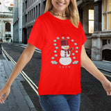 Alto Cheerful Snowman Women's T-Shirt Made in USA