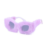 Women Plush Winter Cat Eye Sunglasses