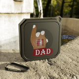 #1 Dad Red White Finger Points Up Blackwater Outdoor Bluetooth Speaker