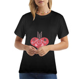 Arrow Through Love Hearts Women's T-Shirt Made in USA