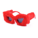 Women Plush Winter Cat Eye Sunglasses