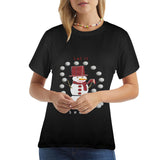 Alto Cheerful Snowman Women's T-Shirt Made in USA