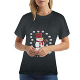 Alto Cheerful Snowman Women's T-Shirt Made in USA