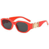 Retro Diamond Shaped Metal Large Head Personalized Sunglasses