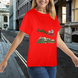 Santa Reindeers Women's T-Shirt Made in USA