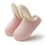 EVA Waterproof Couples Cotton Customized Plush Slippers