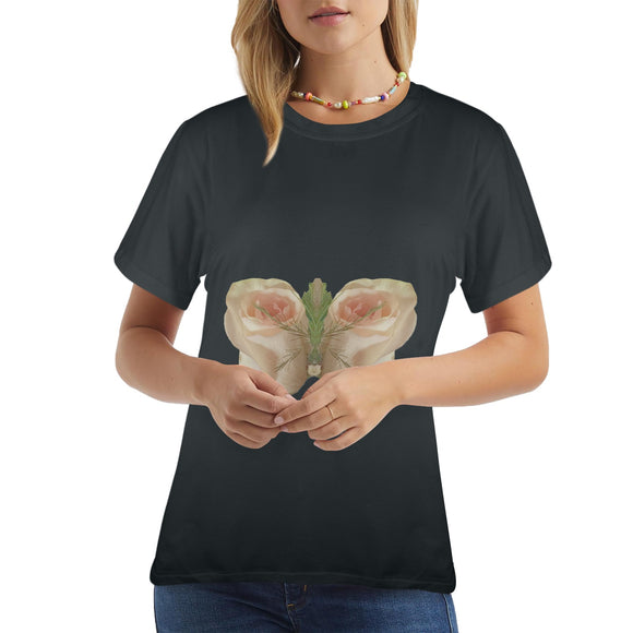 Bison Hide Butterfly Women's T-Shirt Made in USA