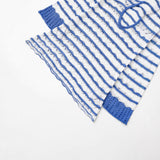 Women's Versatile Slim Fit Striped Hollow Dress