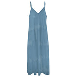 Airforce Blue Horizon Sling Ankle Long Dress