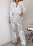 Women's Printed Loose Fitting Two-Piece Set