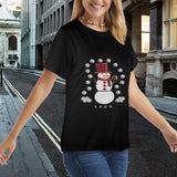 Alto Cheerful Snowman Women's T-Shirt Made in USA