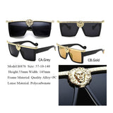 Steampunk Gold Lion Head Oversized Hipster Gothic Sunglasses