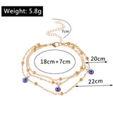 Minimalist Bobo Pearl Eye Pendant Ankle Bracelet