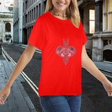 Arrow Through Love Hearts Women's T-Shirt Made in USA