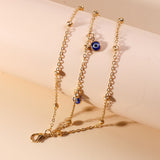 Minimalist Bobo Pearl Eye Pendant Ankle Bracelet