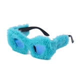 Women Plush Winter Cat Eye Sunglasses