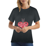 Arrow Through Love Hearts Women's T-Shirt Made in USA