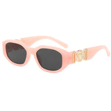 Retro Diamond Shaped Metal Large Head Personalized Sunglasses