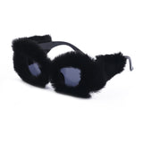 Women Plush Winter Cat Eye Sunglasses