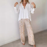 Women's Printed Loose Fitting Two-Piece Set