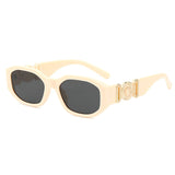 Retro Diamond Shaped Metal Large Head Personalized Sunglasses