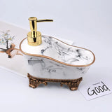 European Liquid Soap Bottle Resin Bathtub Shape Dispenser